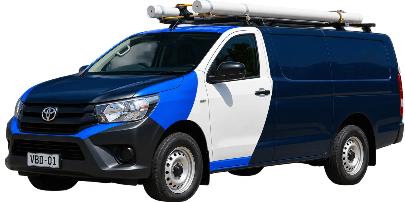 Our van, covering Ashfield and the surrounding suburbs